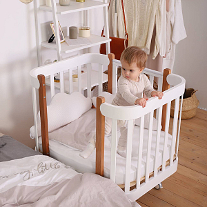 Кроватка-трансформер Happy Baby "Mommy Lux", белая